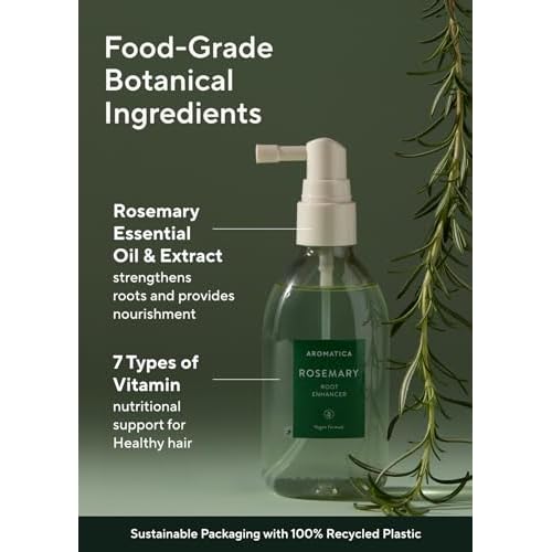 AROMATICA Rosemary Scalp Strengthening Enhancer Duo Set - Scalp Serum for Hair Growth & Itchy Scalp Treatment with Rosemary Oil | Dandruff Treatment and Oily Scalp Moisturizer, Scalp Treatment Set