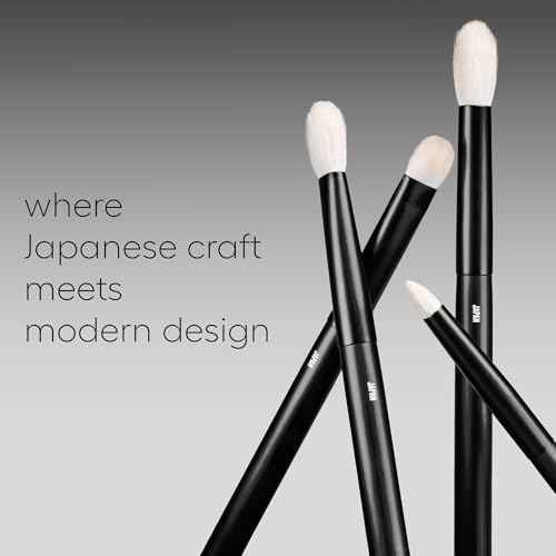 rephr The Core Eye Set ? 4 Natural Goat Hair Makeup Brushes for Blending, Shading, Detail & Crease, Handmade in Kumano, Japan