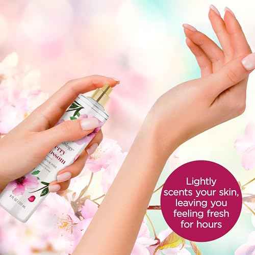 Bodycology Long-Lasting Fragrance Body Mist, Cherry Blossom, 8 fl oz (Pack of 2)
