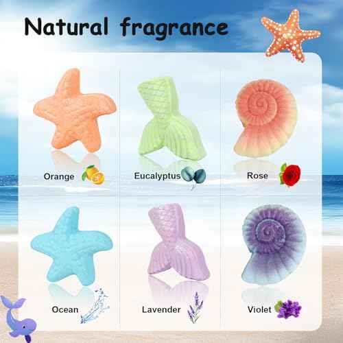Bath Bombs for Kids, Magical Mermaid Bath Bomb Gifts for Kids ? Bath Bombs for Girls and Boys