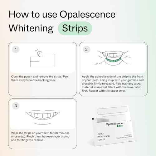 Opalescence Teeth Whitening Strips (24 Treatments) Hydrogen Peroxide Formula 10% ? Enamel Safe ? Comfortable Slip Free - Teeth Bleaching - Sensitivity Free - Plus Toothbrush- 6050-2T