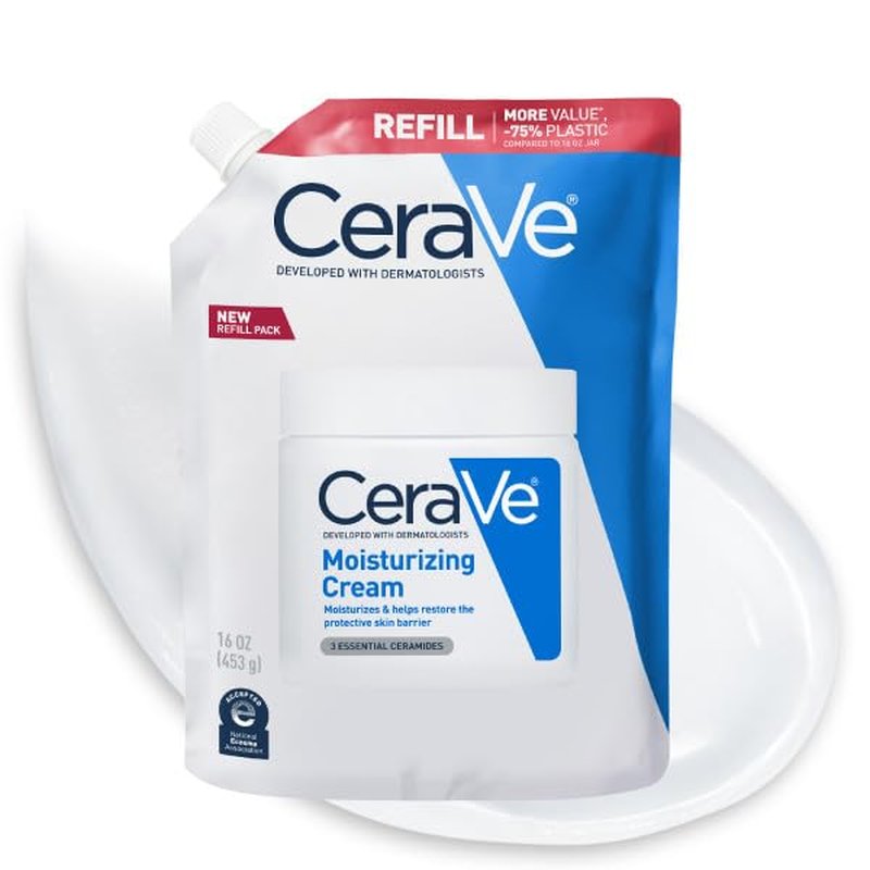 CeraVe Moisturizing Cream - Hydrating Body & Face Moisturizer with Hyaluronic Acid | 16 Ounce Refill