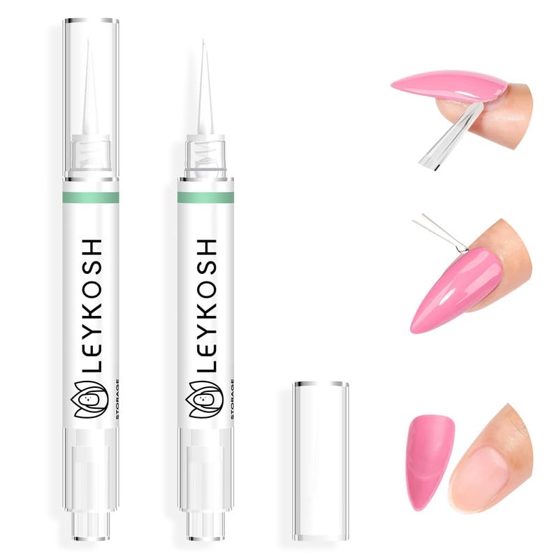 Nail Glue Remover - 2-in-1 Stick & Pen Design for Press-On Nails | 5ml Each, 216pcs Acrylic Tips