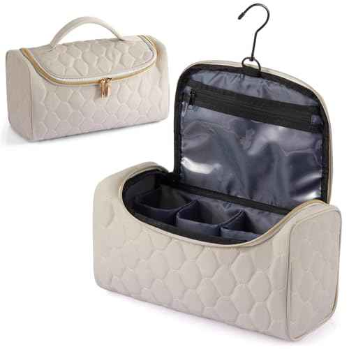 Travel Case for Dyson Airwrap Complete Styler, Portable Padded Storage Bag with Hanging Hook, Fits All Dyson Airwrap Models & Attachments, Beige