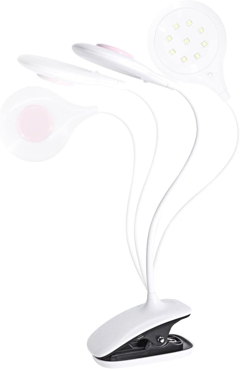 Skiennix Flexible UV LED Nail Lamp - 18W Gooseneck & Clamp Nail Dryer for Acrylic Gel Curing | USB Powered