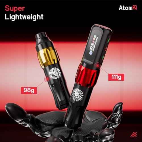 Dragonhawk Atom2 Tattoo Kit Cordless Pro Gun Machine 20 Tattoo Needles Cartridges Rca Supply Complete for Beginners