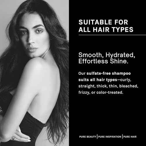 pH PURE HAIR Deep Moisture Shampoo and Conditioner Set - Hydrating and Moisturizing Shampoo and Conditioner - Dry Hair - Enriched with Kokum Nut Butter and Rose Extract (3.38 Oz each)