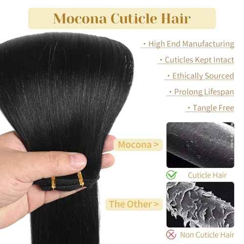 Clip in Hair Extensions Real Human Hair, Natural Black ? 18 Inch 7pcs 70g/Pack, Soft Remy Human Hair Clip in Extensions Straight for Women, Capable for all Occasion (#1B 18 Inch)