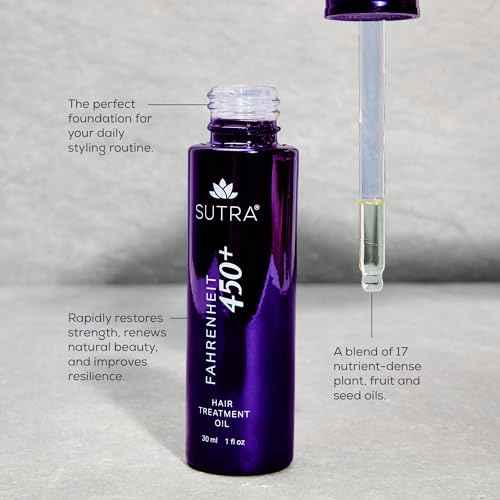 SUTRA Fahrenheit?450+ Multi?Purpose Oil for Hair, Skin & Scalp | Heat Protection to 450?¡ÆF | Frizz Control, Shine & Deep Hydration ? Face, Body & Pre?Shampoo Treatment