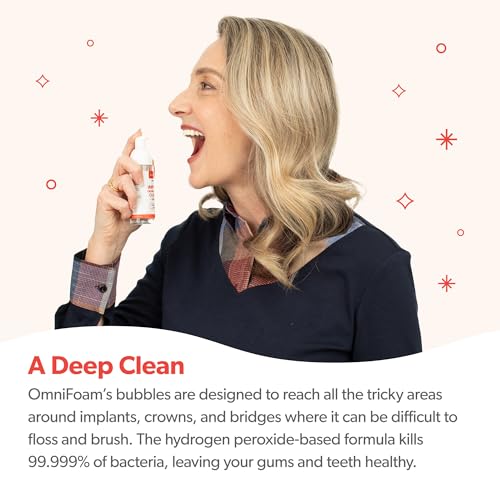 Eversmile OmniFoam Dental Cleaner ? Cleaning Foam for Implants, Crowns, and Bridges ? Pack of 2, 50ml Bottle