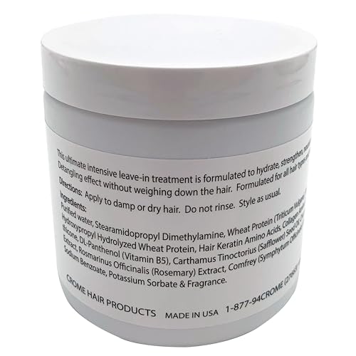 Crome Hair Food - Keratin Leave-In Conditioner - 16 Oz - Hair Treatment