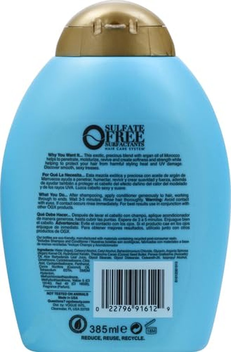 OGX Renewing Argan Oil of Morocco Conditioner - Strengthen & Repair Dry Hair | Paraben-Free, 13 fl. oz (Pack of 2)