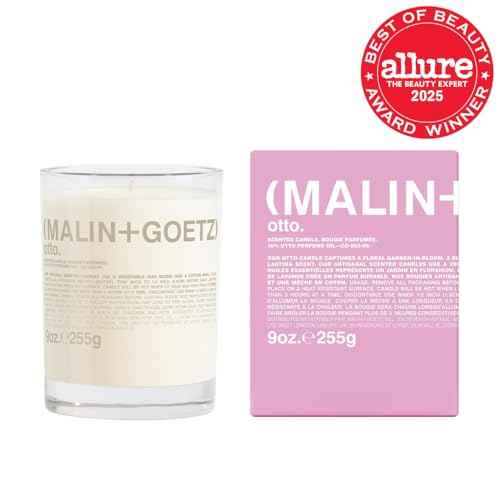 MALIN+GOETZ 9oz Scented Candle | Hand-Poured Soy Wax with Unique Fragrance Blends | Clean-Burning, Vegan & Cruelty-Free | Bergamot, Sage, Otto, Tomato, Strawberry, Cannabis, Dark Rum & Leather