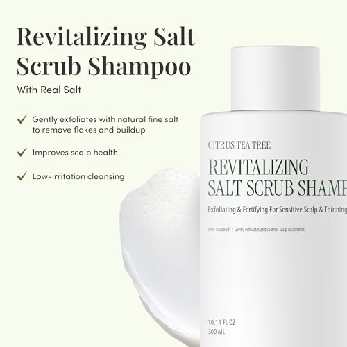 CURLYSHYLL Revitalizing Salt Scrub Shampoo | Exfoliating & Clarifying Scalp Treatment | Dual Salt Formula | Scalp Care for Thinning Hair | 300ml