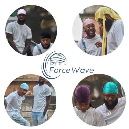 ForceWave 10 Pieces Silky Durags Long Tail for Women Men Satin Durag 360 Wave£¬Dorag, 10 Pieces