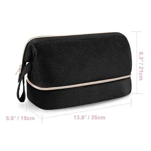 Fasrom Travel Case Compatible with Shark Flexstyle Hair Dryer, Wide-open Hair Tools Bag Compatible with Dyson Airwrap Attachments Storage for Women Travel Essentials, Black (Patent Design, Bag Only)