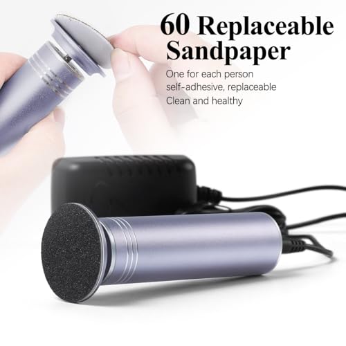 Upgraded Electric Callus Remover for Feet 1200rpm, Adjustable Speed Professional Electric Foot Sander Foot Filer Women Men Pedicure Tools for Feet Callus Remover, FCR-2 Gray