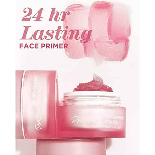 TOUCH IN SOL Icy Sherbet Primer 1.05 fl.oz. - Hydrating Primer Face Makeup for Dry or Oily Skin - Silk Pore and Wrinkle Minimizer - Silicone and Oil Free Gel Formula with Cooling Effect