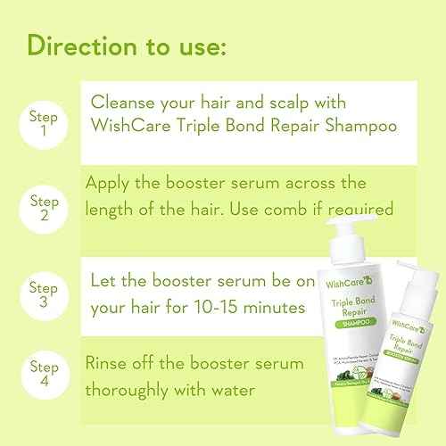 WishCare Triple Bond Repair Booster Serum - 10% AminoPeptide Complex - Repairs Damaged & Frizzy Hair 100ml