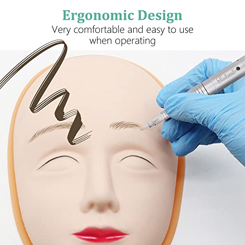 Pinkiou Permanent Makeup Machine MicroPigmentation Pen Hair Stroked Eyebrow Professional Microblading Pen Machine For EyeBrow Eyeline Lip Brow Lamination£¨Silver£©