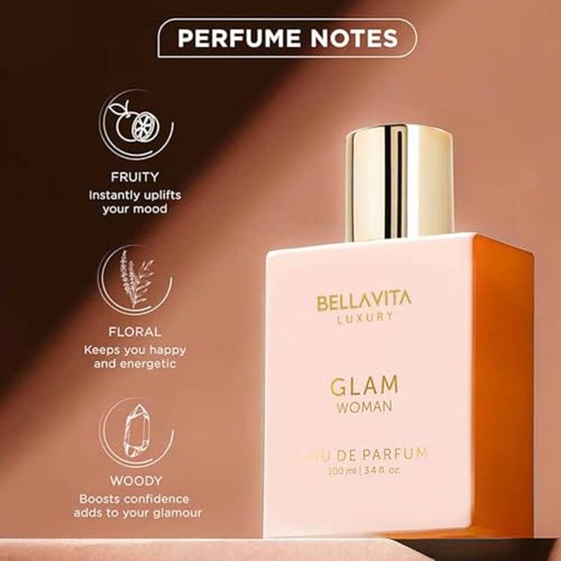 Bella Vita Luxury Women's Gift Set - Fruity & Spicy Perfume | Date Woman & GLAM | 2 x 100 ML