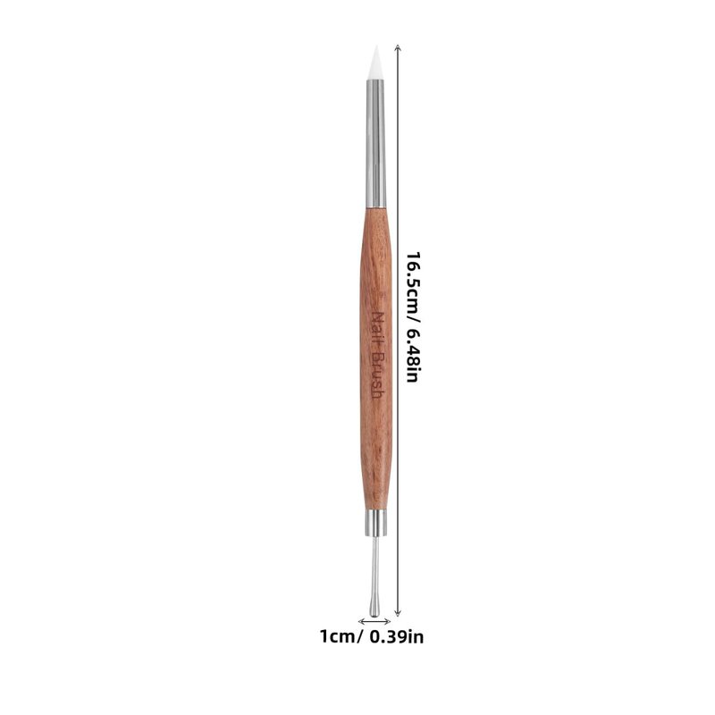 Beaupretty Double Headed Nail Art Pen with Gel Polish Brush and Dotting Tool Multi-Use Nail Art Supplies Tool Kit for French Manicure