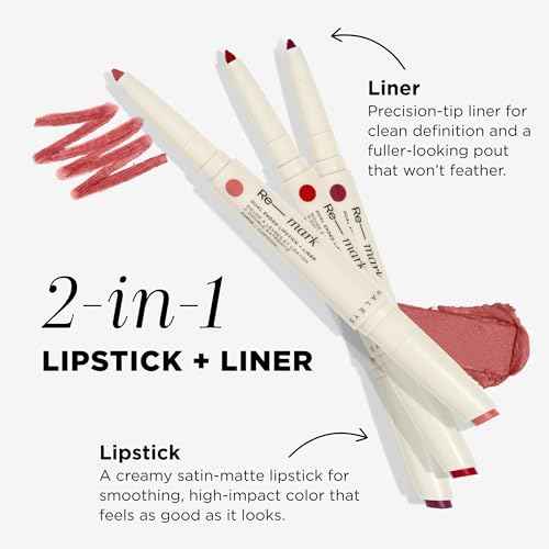 HALEYS Re-mark Dual Ended 2-in-1 Lipstick & Liner (Cupid), Nude Pink Lip Combo Sets, Creamy Matte Moisturizing Lipstick for Women, Precision Lip Liner, Expertly Paired Lip Liner and Lip Stick Combo