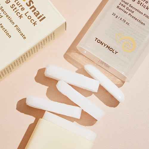 TONYMOLY 24K Snail Moisture Facial Stick ? Hydrating Multi Balm with Snail Mucin & 24K Gold for Glowing Skin, Moisture Barrier Protection & Anti-Aging Skincare, 20g