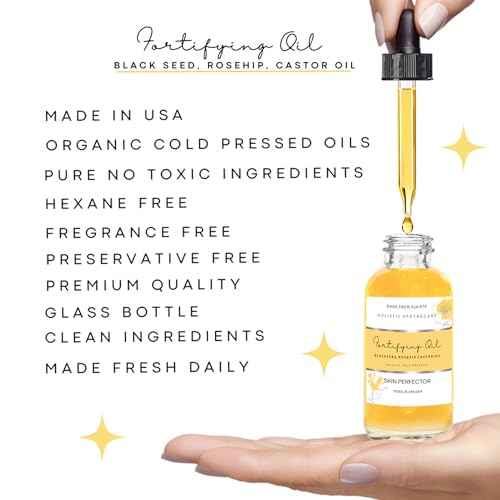 Black Seed, Rosehip & Castor Oil Organic Cold Pressed Fortifying Anti Aging Miracle Facial Moisturizer Face Oil Serum Glow Oil Hydrates Dry Wrinkled Skin Natural Skincare (1 FL OZ)
