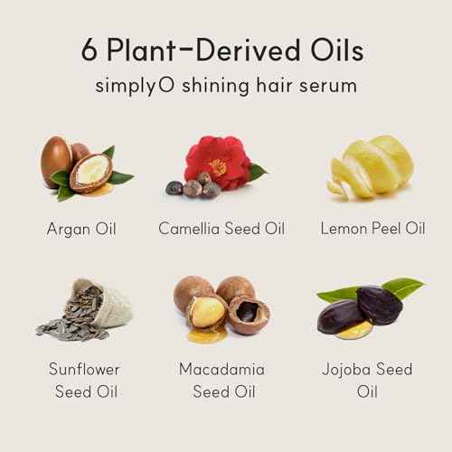 simplyO Shining Hair Serum for Hair Repair, Nourishing Argan Oil for Frizzy, Dry and Damaged Hair, Cruelty Free, Vegan, 2.7 fl oz.