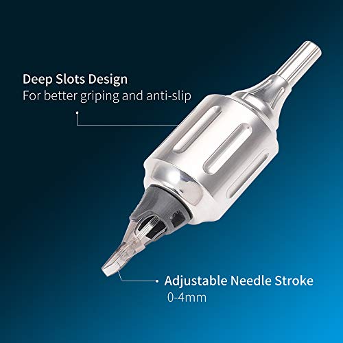 Cartridge Tattoo Grips-CNC 316L Stainless Steel Heavy Adjustable Autoclavable Tattoo Cartridge Grip 32mm for Rotary Tattoo Gun and Coil Machine
