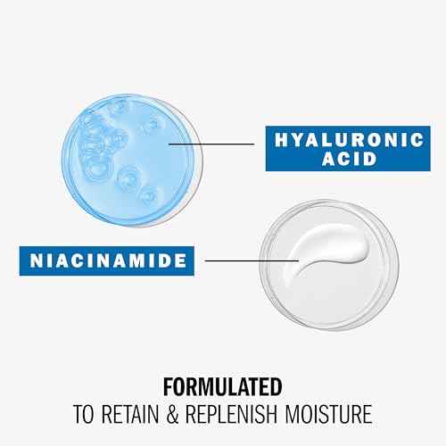 Olay Hylauronic Acid Face Mousturizer, Plump & Hydrate, Fragrance-Free - Hydrating Gel for Dry Skin Retain & Replenish Moisture, with Niacinamide, Non-Greasy, 2 Oz