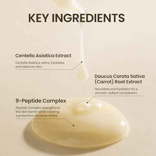 ONGREDIENTS Skin Barrier Calming Lotion | Lightweight Moisturizer for Dry, Sensitive Skin | Centella, 9-Peptide Complex, Glucose, Soothing, Calming, Hydrating | Vegan, Korean skincare (7.43 fl Oz)