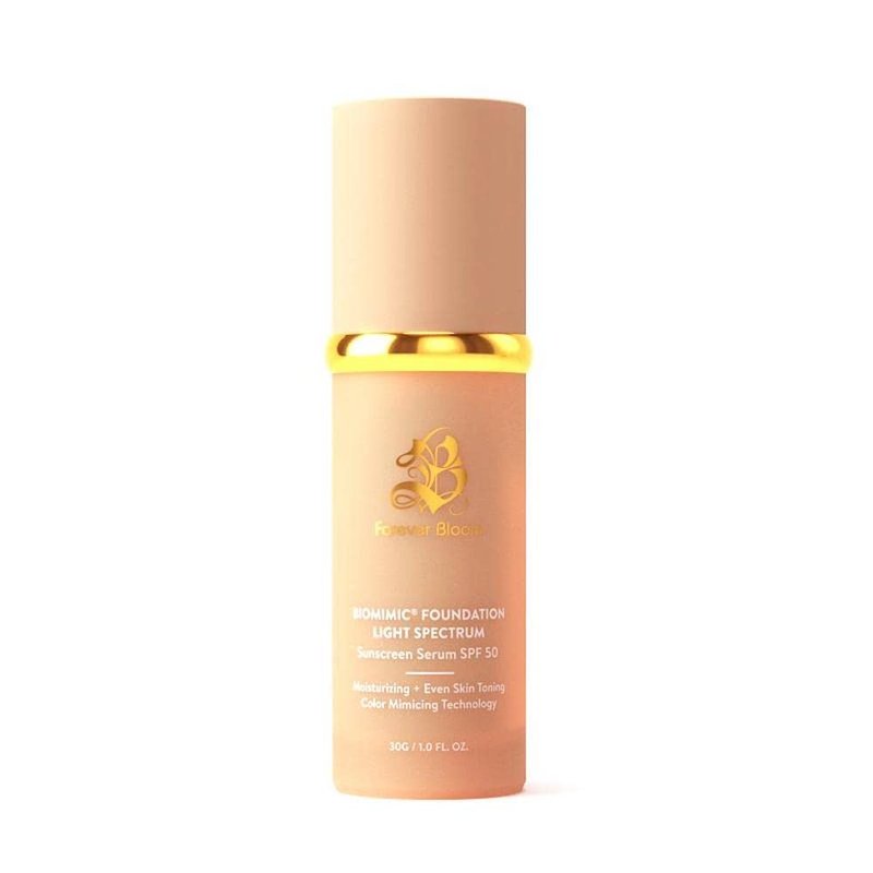 Bio Mimic Foundation by Forever Bloom; Protecting from Sun with SPF50; for Gym, Sports, Dancing