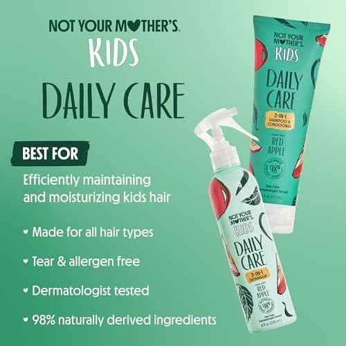 Not Your Mother's Kids Daily Care 2-In-1 Shampoo & Conditioner and 3-In-1 Detangler (2-Pack) - Hair Products for Kids - Ideal for All Hair Types