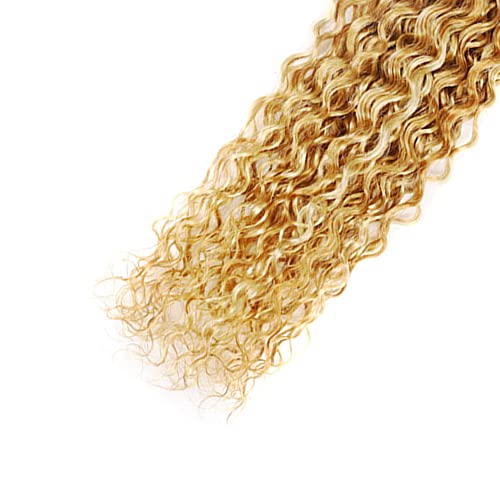 Blonde Bundles Human Hair P27/613 Kinky Curly Bundle 613 Wet and Wavy Bundles 18 20 22 inch 613/27 Human Hair Extensions