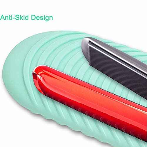 Heat Resistant Mat for Curling Iron, Silicone Flat Iron Mat & Holder for Counter, Portable Travel Curling Iron Mat & Pocket for Hot Hair Styling Tools