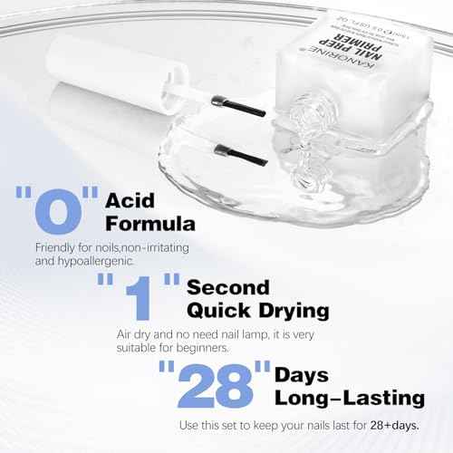 Nail Primer & Dehydrator Set 15mlx2 - Acid Free Natural Prep & Bond Kit, Acrylic Supplies Tech Must Haves