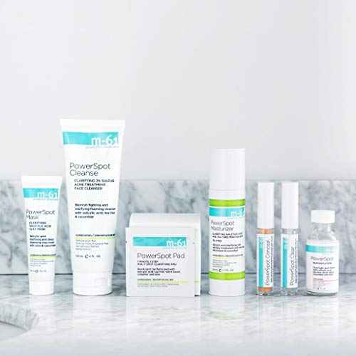 m-61 Powerspot Pads | Quick Spot Clarifying Pad With Salicylic Acid, Tea Tree, Witch Hazel, Aloe. For Blemish-Prone Skin - 30 Treatments