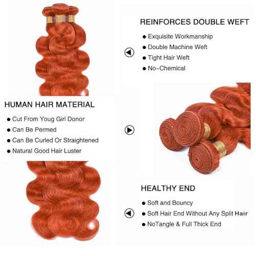 28 30 32 Inch Ginger Bundles Human Hair 350 Body Wave Human Hair Bundles Ginger Orange Bundles Human Hair Ginger Body Wave Bundles Remy Hair Extensions