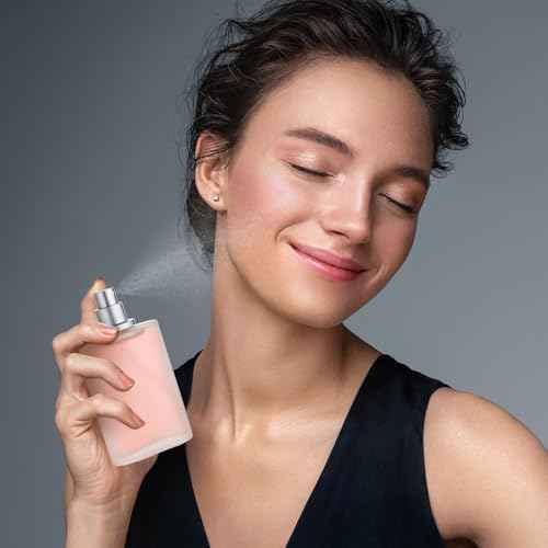 Tessco for you 12 Pcs 50ml / 1.7 Ounces Frosted Glass Bottle Perfume Atomizer Refillable Spray Empty Perfume Dispenser Fine Mist Atomizer Cosmetic Container for Travel Men Women(Silver Gray)