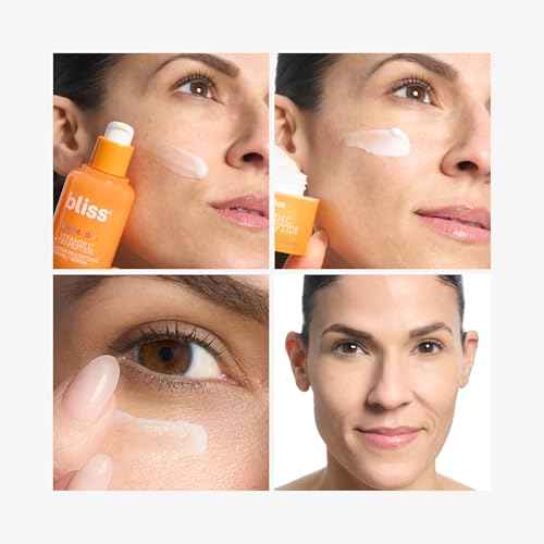Bliss Vitamin C + Tri-Peptide Glow Getter Bright Idea 3-Piece Kit ? Includes Brightening Moisturizer, Eye Cream & Serum for Radiant, Firm, Hydrated Skin ? Vegan & Cruelty-Free Skincare Set