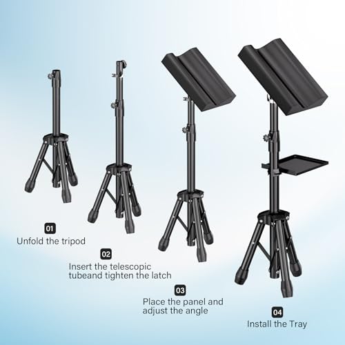 Armrest Stand with Tray Arm Leg Rest Tripod - Adjustable Height and Tilt, 180 Rotation Chair for Tattoo Studio Supplies