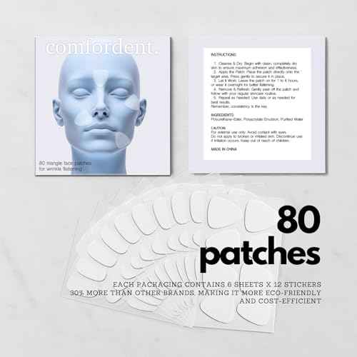 Triangle Wrinkle Patches ? 80 Tapes for Overnight Fine Line Repair