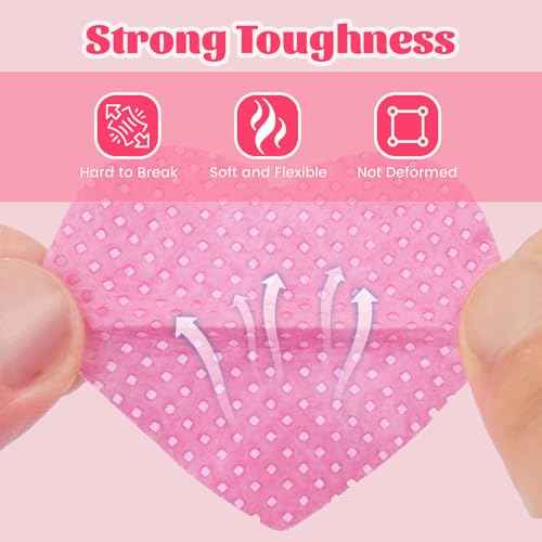 MAYEEN Lint Free Nail Wipes 400PCS Heart Shape Nail Polish Remover Wipes No Lint Soft Cleaning Wipe for Nails & Eyelash Extensions Nail Supplies
