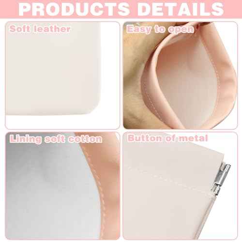 4Pcs Small Makeup Bag, Travel Storage Pouch for Women, Press Buckle Cosmetic Organizer for Lipstick, Jewelry and Purse