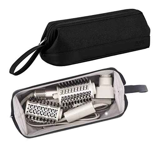 Airwrap Travel Case for Dyson/Shark Flexstyle, Travel Pouch for Complete Styler and Attachments, Travel Bag for Hair Dryer (Black)
