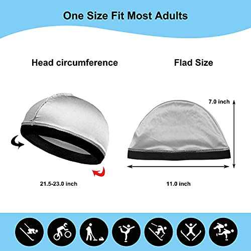 Selalu 4Pcs Wave Cap, Silk Stocking Wave Caps for 360 Waves, Silky Durag for Men, Stain Caps