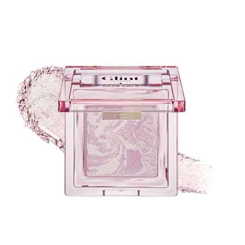 Glint Marble Highlighter (Icicle Moon, 0.08oz) - Korean Makeup. Inspired Baked for Smooth, Radiant Glow, Long-Lasting Wear. Enriched with Micro Pearl Particles