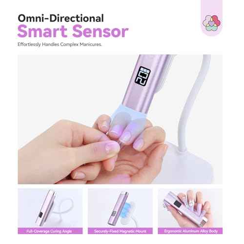 SAVILAND SSPro X U V Light for Gels Nails : 8s U V LED Nail Lamp with Smart Sensor 360¡Æ Rotatable Magnetic Nail Light Flash Cure Lamp for Gel Stand 2 Timer LCD Screen Nail Light Use Home DIY